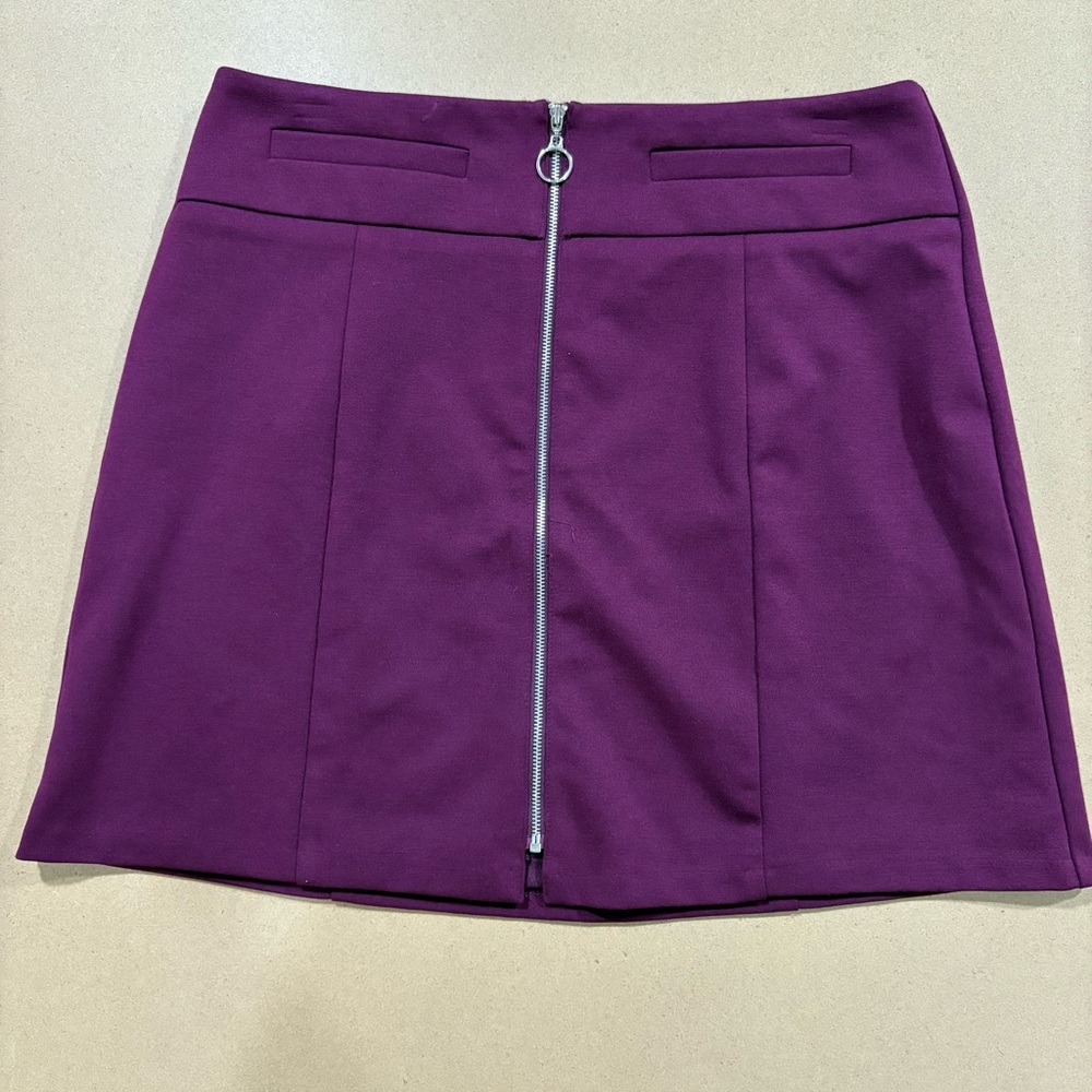 Candie's Rich Purple Skater Skirt with Zipper Retro